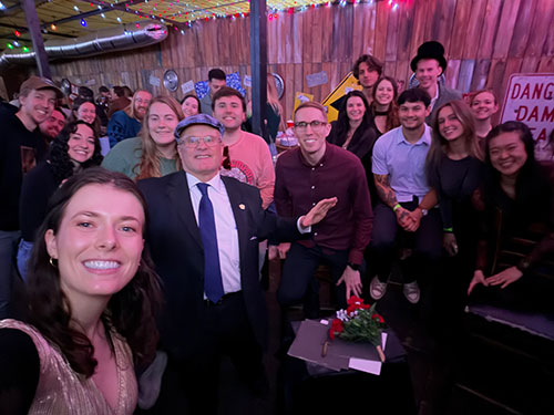 Steve Belliveau performs at a corporate party